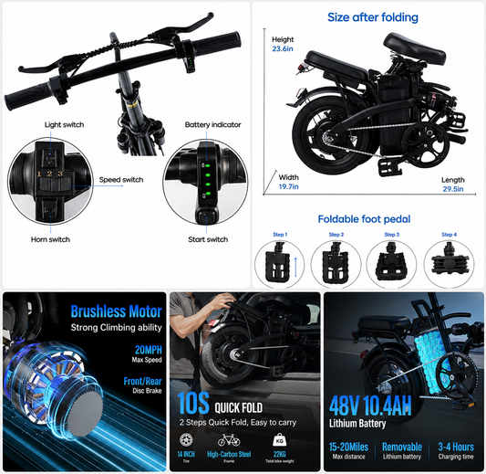 VoltRide™ Foldable Electric Bike