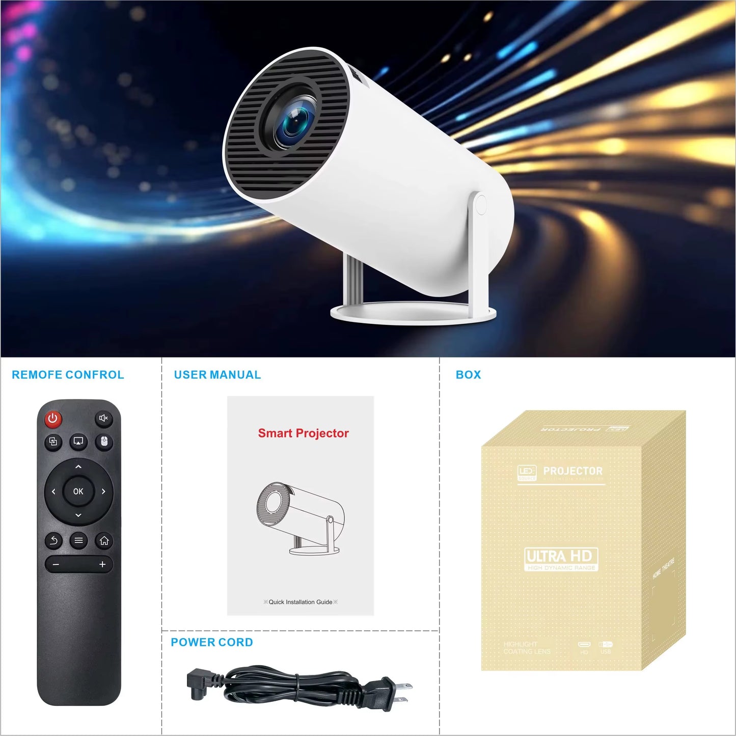 Nova Prime CinemaBeam™ HY300 Pro Smart Mini Projector